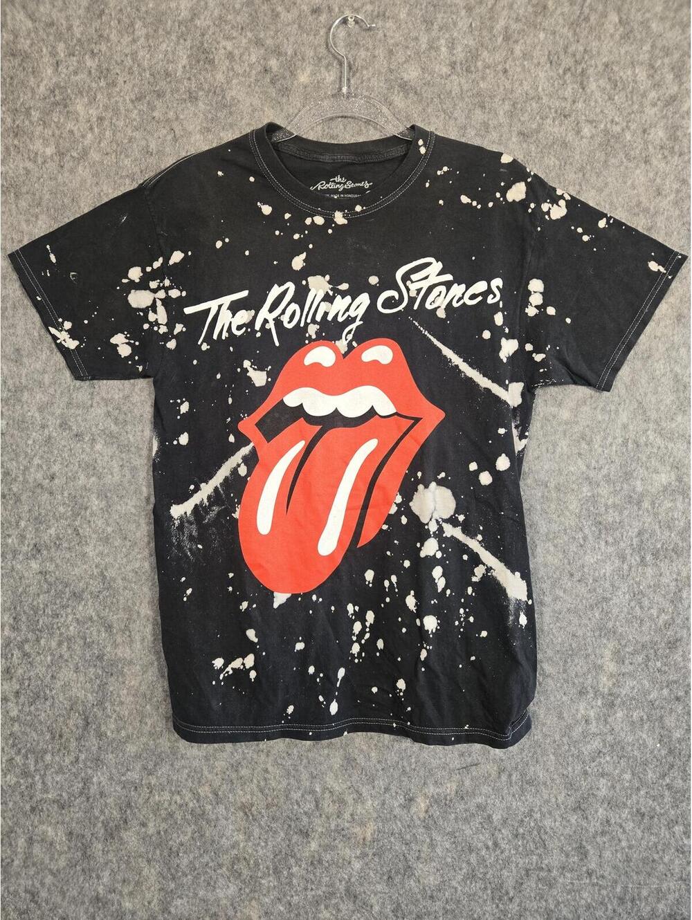 Vintage-style The Rolling Stones Bleach-Splatter Band Tee